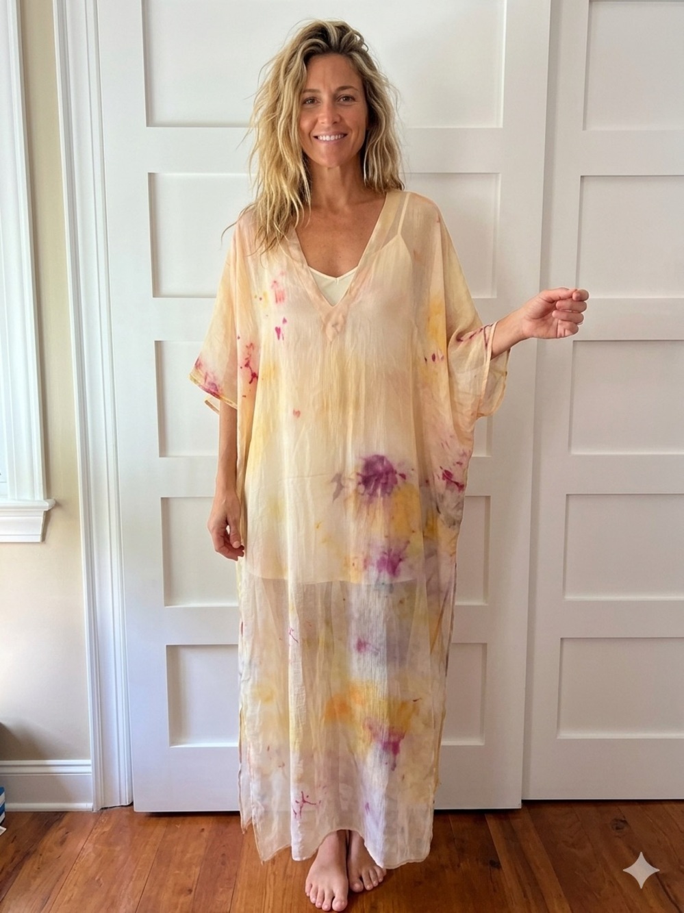 New Jen's Pirate Booty with Free People Daze Kaftan Maxi Dress Ice Dye Sorbet